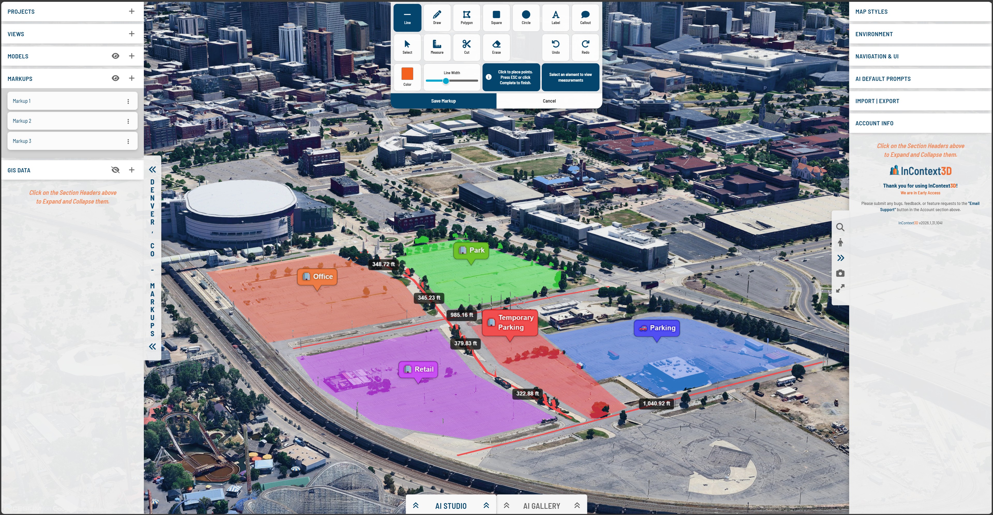 3D markup demonstration
